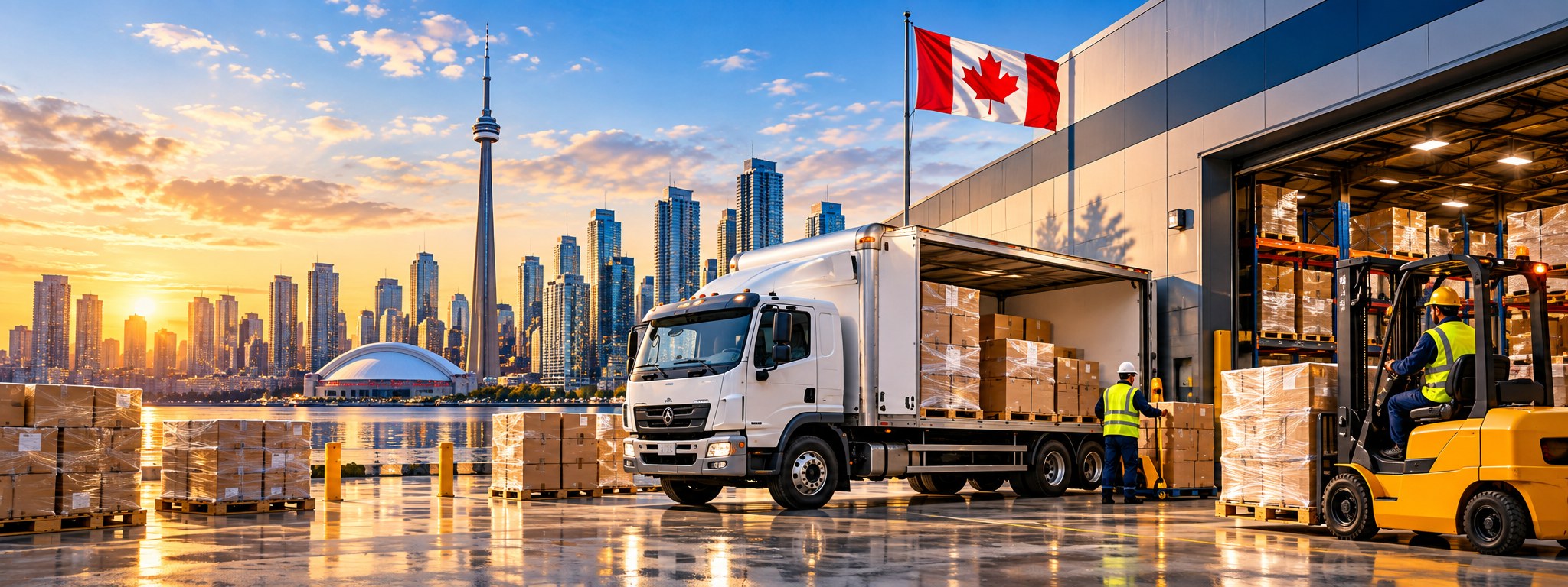 Commercial delivery truck and warehouse operations
